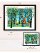 Animaux de la forêt Art en verre 3D pour chambre d'enfants joyeux A, cadeaux Tu B'Av, I