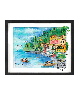 Charme côtier italien multicolore 3D Glass Art fo , Cadeaux Tu B'Av , I