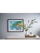Multicolored Italian Coastal Charm 3D Glass Art fo , Tu B'Av Gifts , I