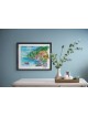 Charme côtier italien multicolore 3D Glass Art fo , Cadeaux Tu B'Av , I