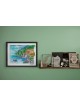 Multicolored Italian Coastal Charm 3D Glass Art fo , Tu B'Av Gifts , I
