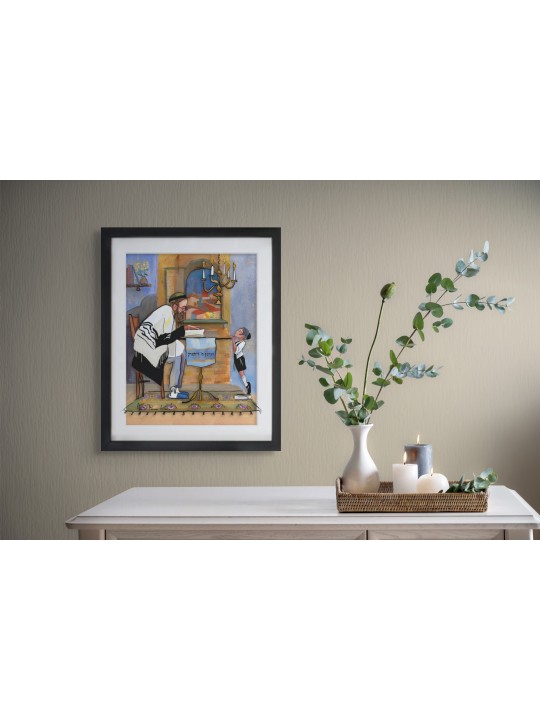 Générations de tradition juive peinture sur verre 3D, cadeaux Tu B'Av, I