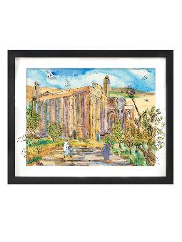 Grotte de Machpelah Elegance Peinture 3D sur verre wi , Cadeaux Tu B'Av , I