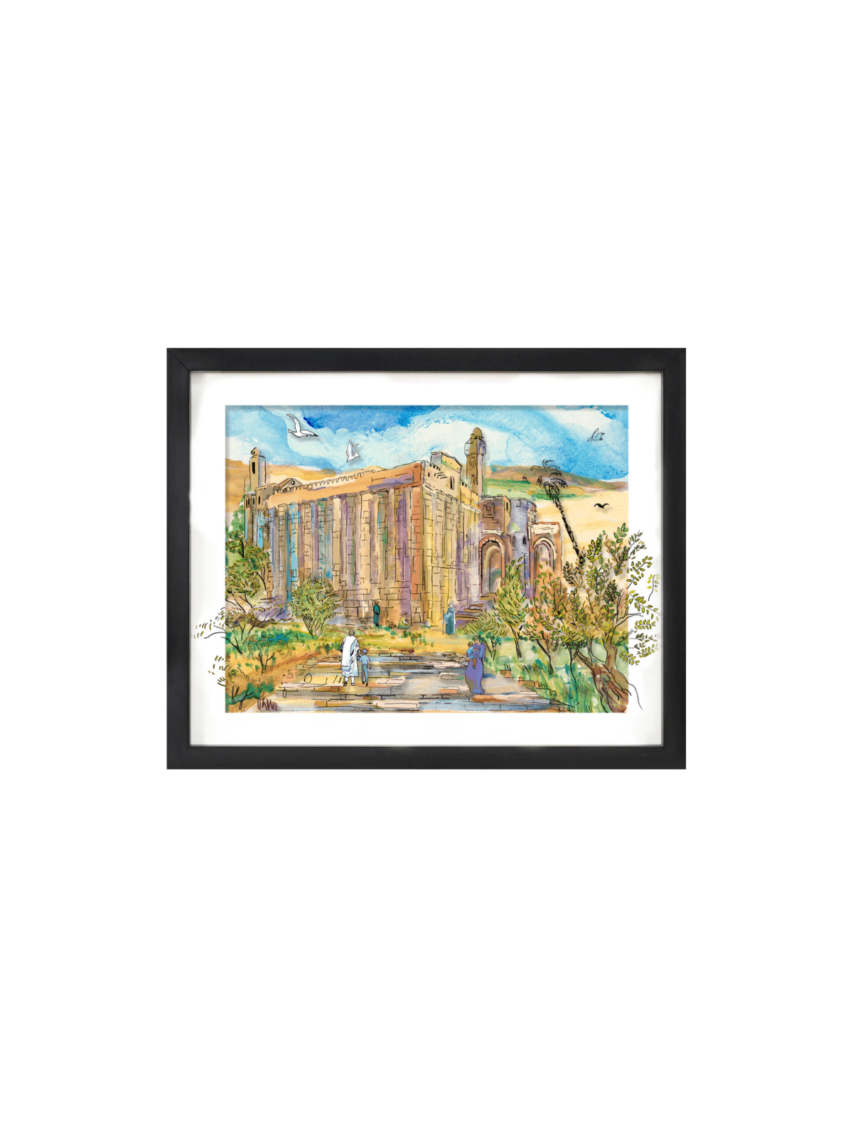 Cave of Machpelah Elegance 3D Painting on Glass wi , Tu B'Av Gifts , I