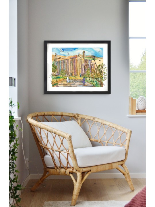 Grotte de Machpelah Elegance Peinture 3D sur verre wi , Cadeaux Tu B'Av , I