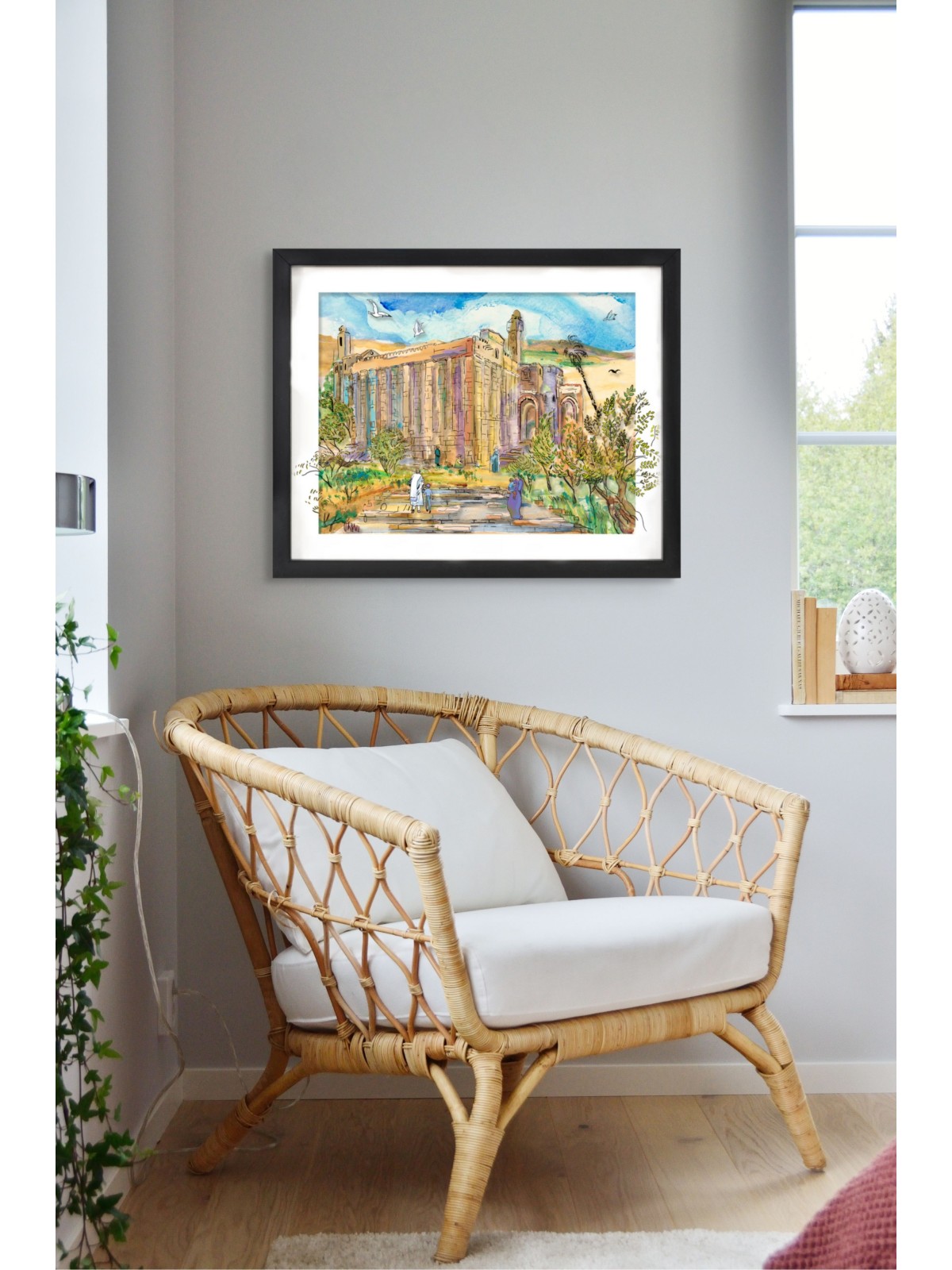 Grotte de Machpelah Elegance Peinture 3D sur verre wi , Cadeaux Tu B'Av , I
