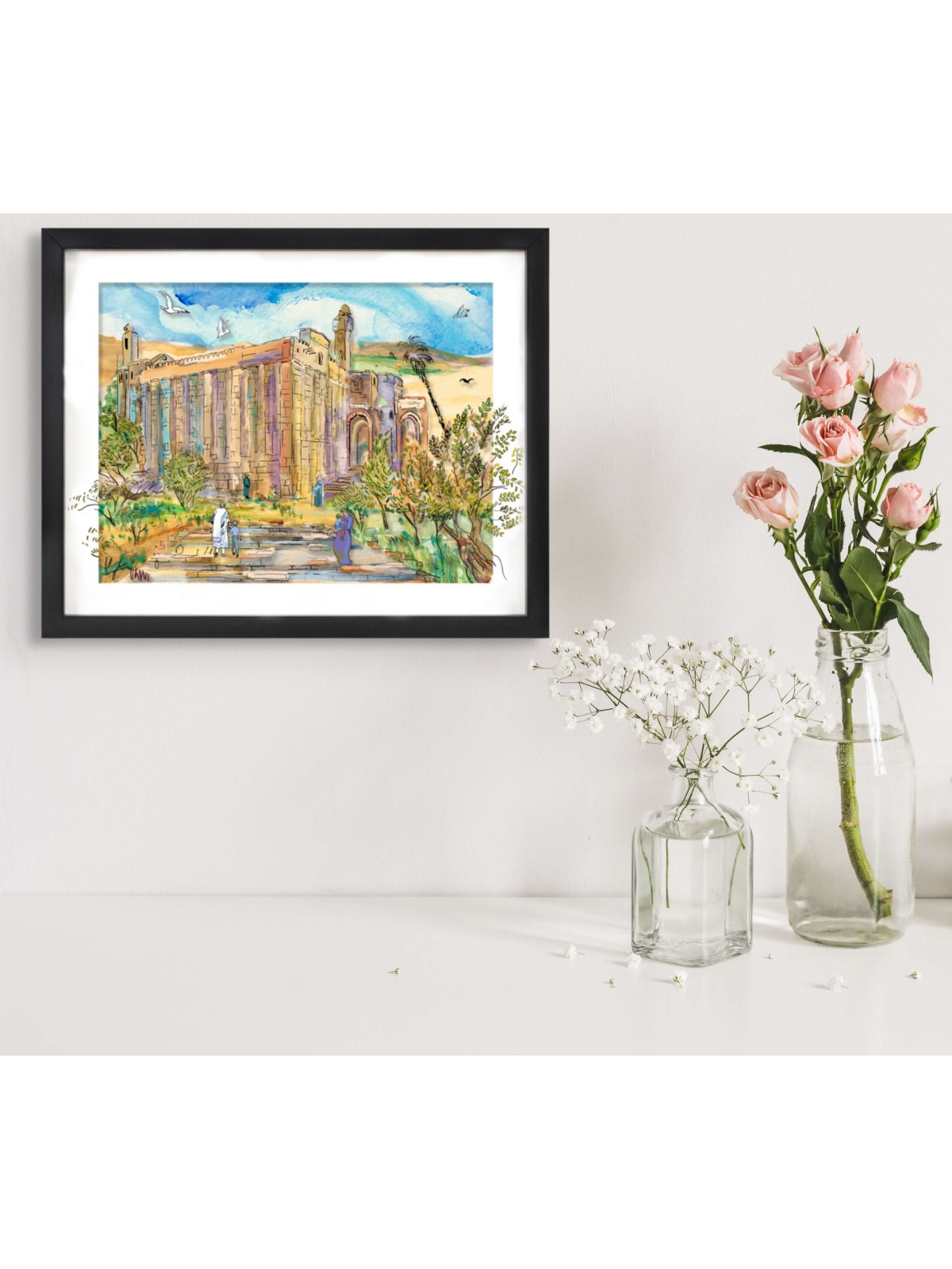 Cave of Machpelah Elegance 3D Painting on Glass wi , Tu B'Av Gifts , I