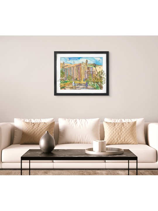 Grotte de Machpelah Elegance Peinture 3D sur verre wi , Cadeaux Tu B'Av , I