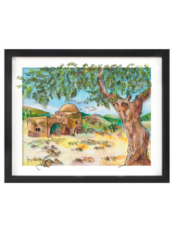Kever Rachel 3D Painting on Glass - Modern Judaica , Tu B'Av Gifts , I