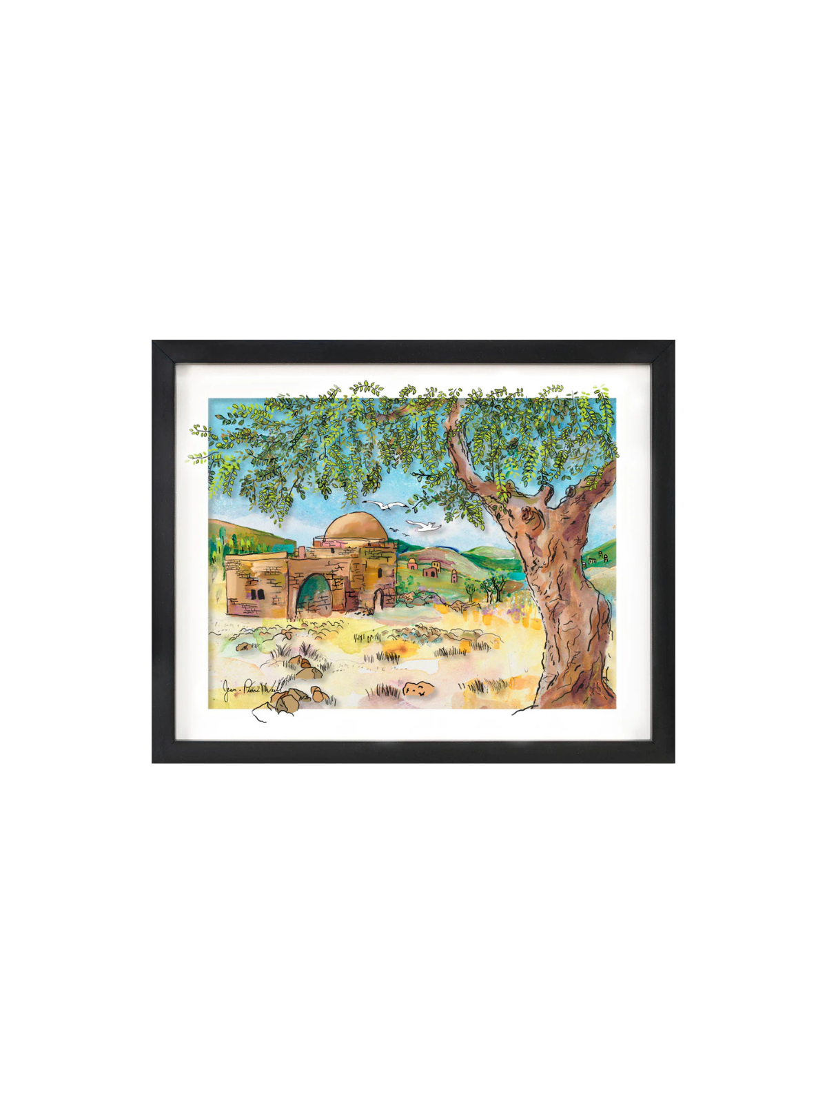 Kever Rachel Peinture 3D sur verre - Judaica moderne , Cadeaux Tu B'Av , I