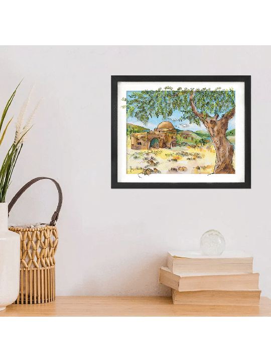 Kever Rachel 3D Painting on Glass - Modern Judaica , Tu B'Av Gifts , I