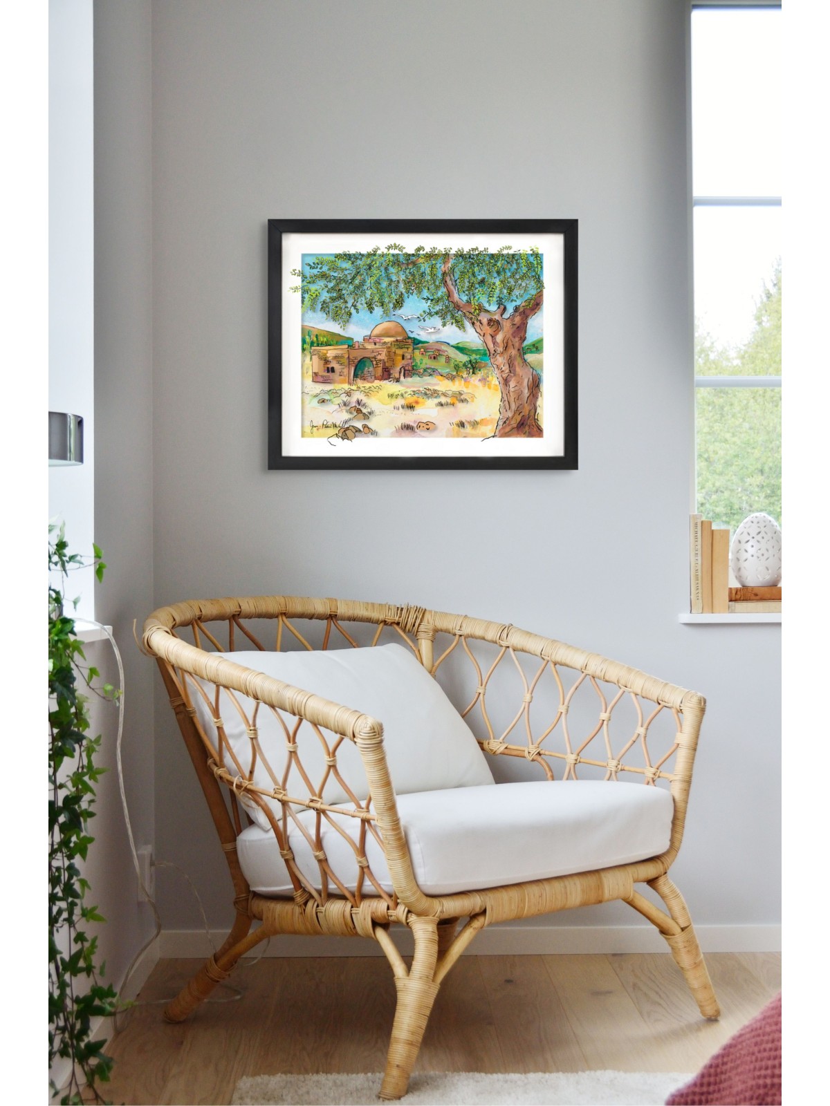 Kever Rachel Peinture 3D sur verre - Judaica moderne , Cadeaux Tu B'Av , I