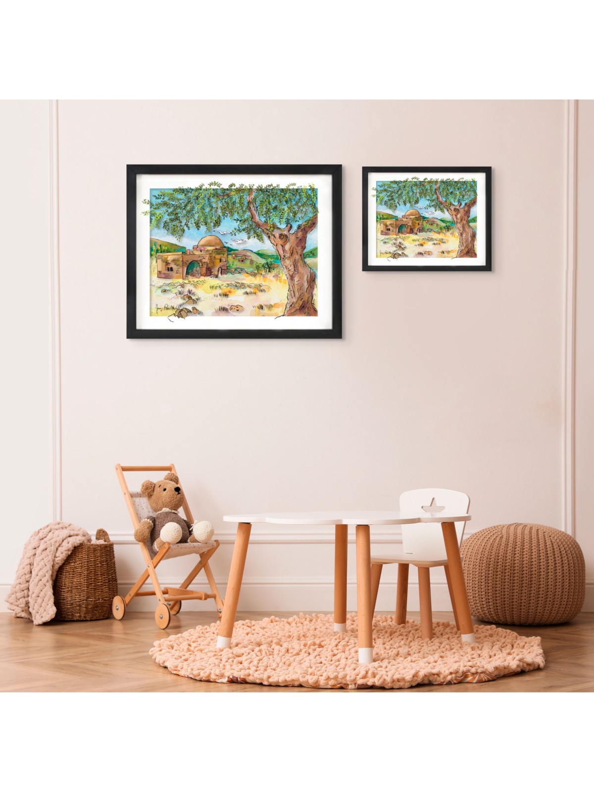 Kever Rachel Peinture 3D sur verre - Judaica moderne , Cadeaux Tu B'Av , I