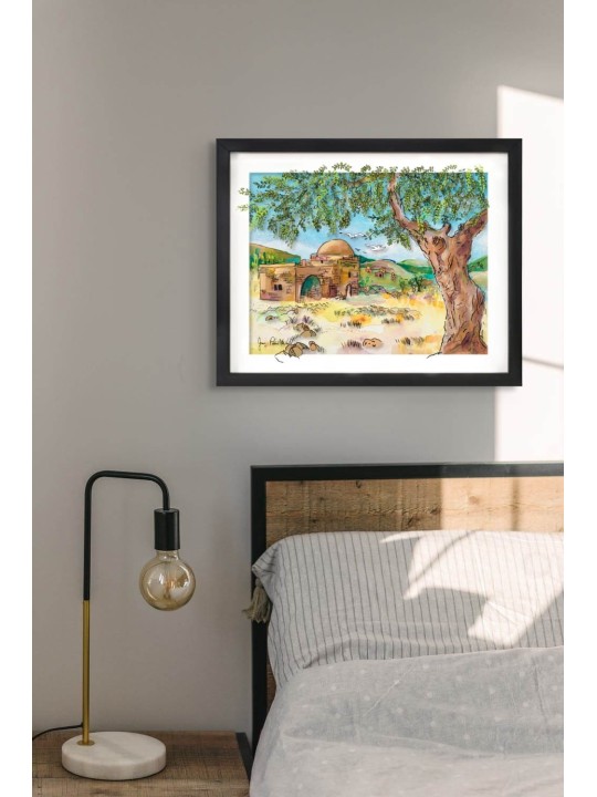 Kever Rachel 3D Painting on Glass - Modern Judaica , Tu B'Av Gifts , I