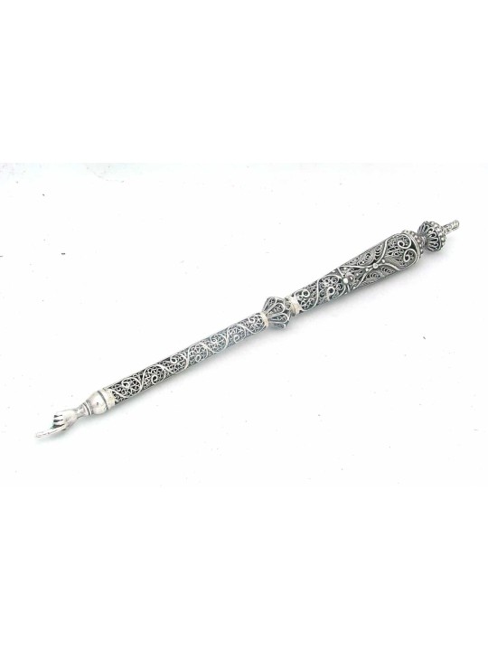 Exclusive Royal Filigree Silver Torah Pointer , Passover Gifts , Israe