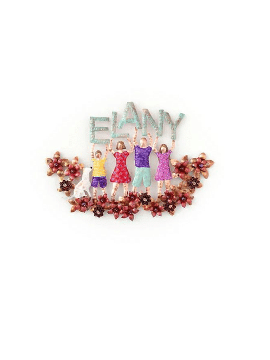 Personalized Family Name Floral 3D Copper Door Sig , Jewish Wedding Gi