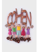 Special Floral Personalized Family Door Sign with  , Jewish Wedding Gi