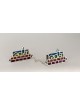 Clips de Talit de Jérusalem en argent émaillé coloré, clips de Talit, Israe