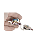 Clips de Talit de Jérusalem en argent émaillé coloré, clips de Talit, Israe