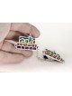 Clips de Talit de Jérusalem en argent émaillé coloré, clips de Talit, Israe