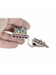 Colorful Enameled Silver Jerusalem Tallit Clips , Tallit Clips , Israe