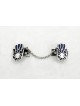 Sterling Silver Hamsa Tallit Clips with Enamel , Tallit Clips , Israel
