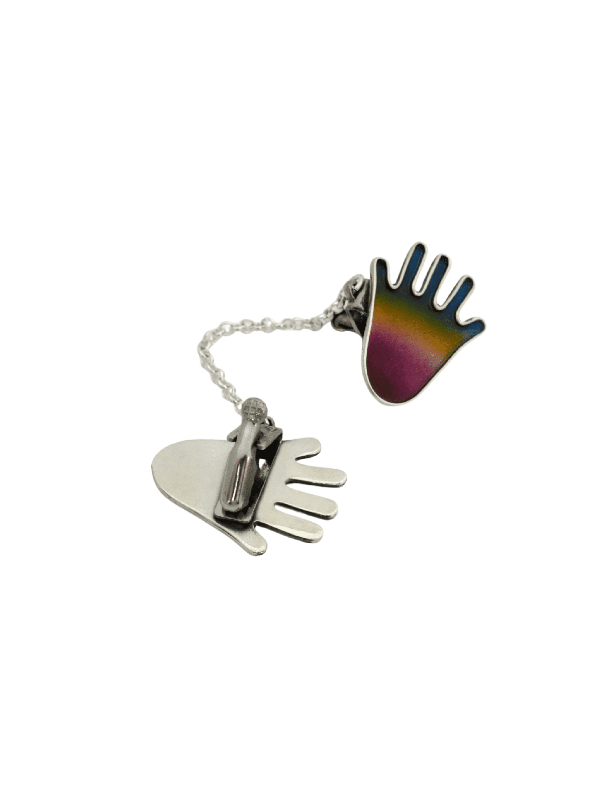 Clips Hamsa en argent sterling colorés, clips Talit, Judaica israélien