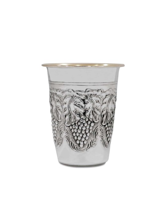 Sterling Silver Kiddush Cup Set Grape Design , Passover Gifts , Israel