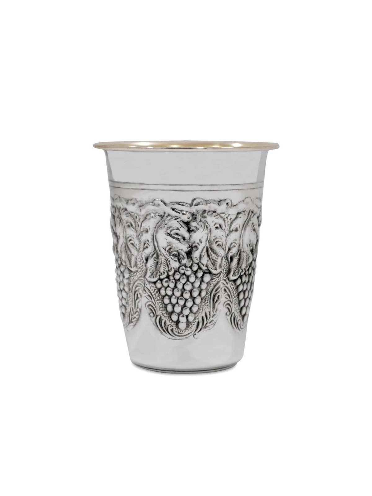 Sterling Silver Kiddush Cup Set Grape Design , Passover Gifts , Israel