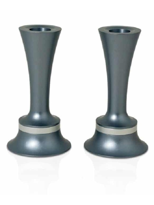 Aluminum Bell Shaped Candlesticks , Jewish Wedding Gifts , Israeli Jud