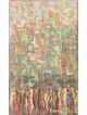 Kotel Paintin abstrait multicolore de forme verticale, résumé juif A