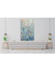 Contemporary Bluish Wall Artwork: Jewish Devotion  , Jewish Abstract A