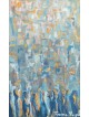 Oeuvre murale bleutée contemporaine : dévotion juive, résumé juif A