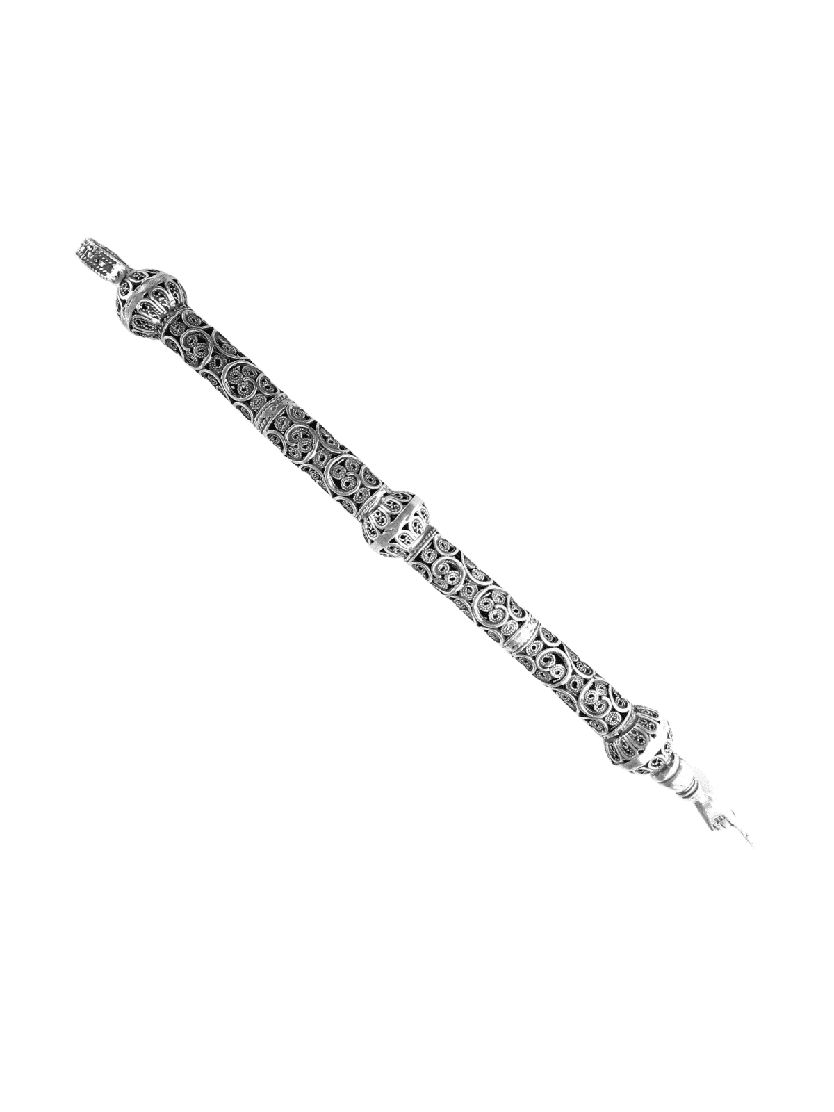 Luxueux pointeur de Torah en argent filigrane pour Bar Mi , cadeaux de Pâque ,