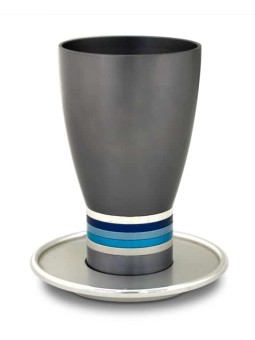 Tasse en forme d'oeuf en aluminium personnalisée, tasses de Kiddouch modernes, J israélien