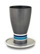 Personalized Aluminum Egg Shaped Cup , Modern Kiddush Cups , Israeli J