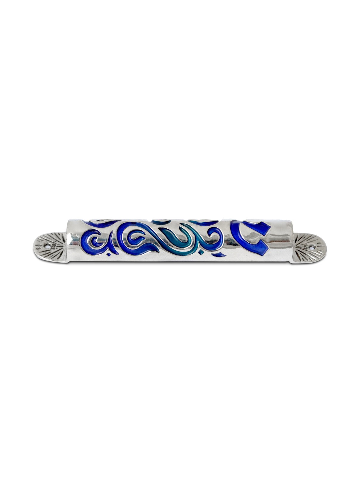 Multicolor 925 Sterling Silver Mezuzah Case , For 7cm Scrolls , Israel