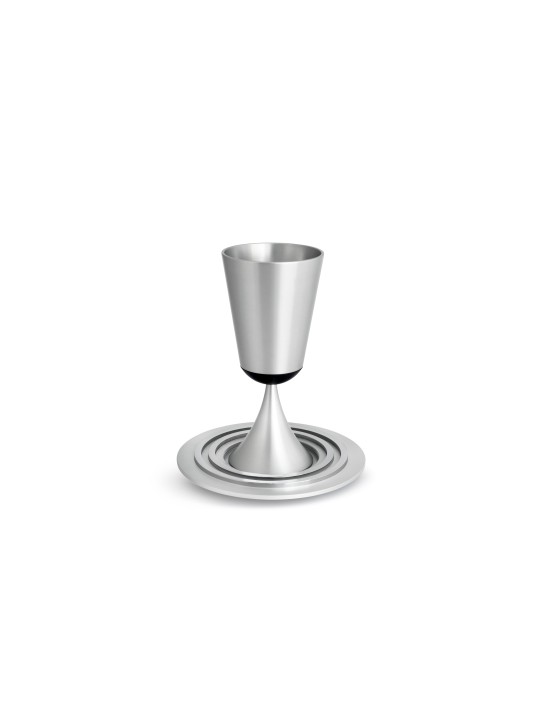 Coupe de Kiddouche en aluminium anodisé avec tige, Coupes de Kiddouche modernes, Israël