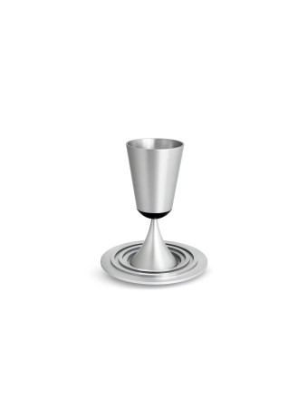 Coupe de Kiddouche en aluminium anodisé avec tige, Coupes de Kiddouche modernes, Israël