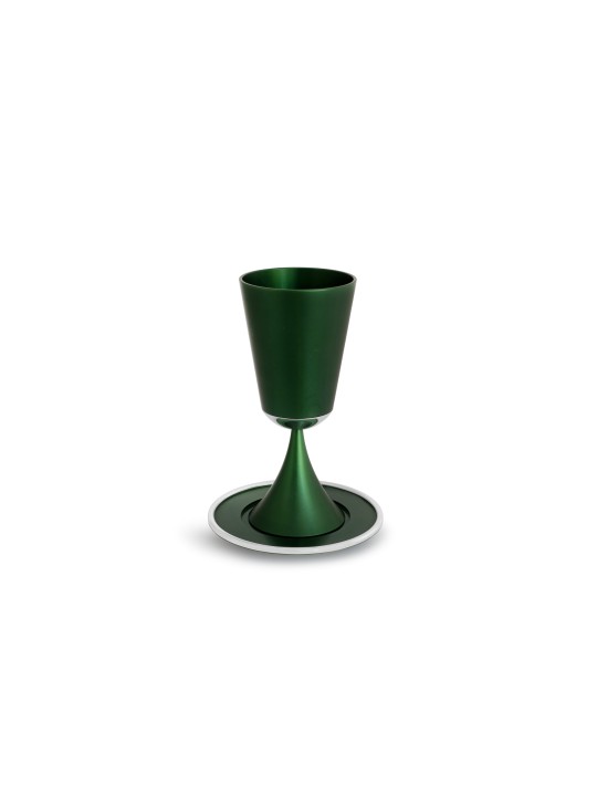 Kiddush Set Personalized Aluminum , Modern Kiddush Cups , Israeli Juda