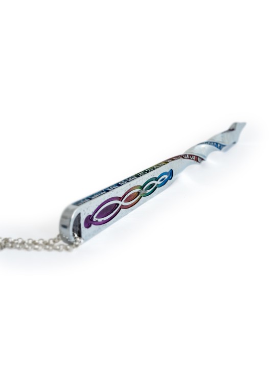Grand pointeur de Torah martelé en forme bouclée, cadeaux Simchat Torah, est