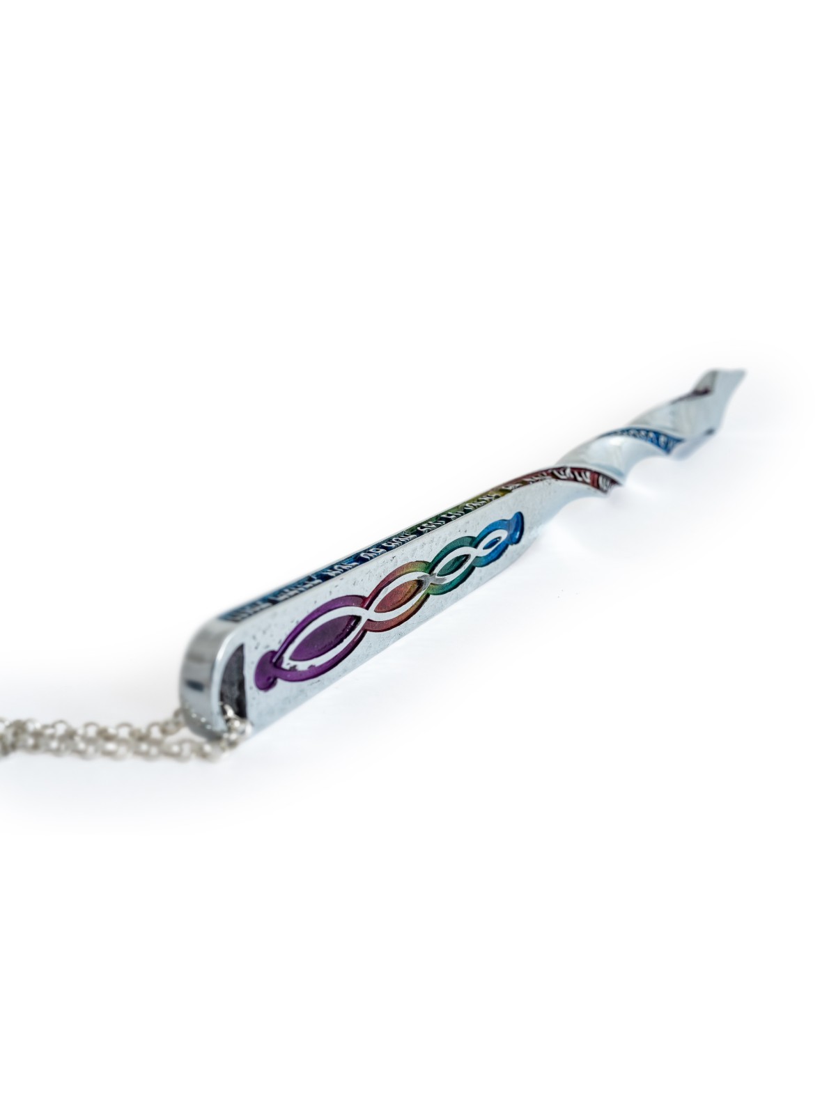 Grand pointeur de Torah martelé en forme bouclée, cadeaux Simchat Torah, est