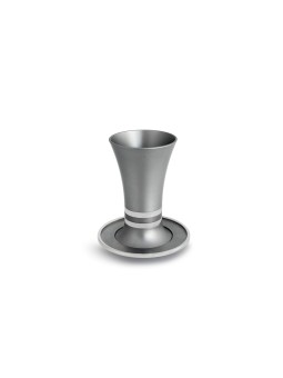 Personalized Modern Aluminum Kiddush Set , Modern Kiddush Cups , Israe