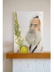 Realistic Portrait of Rabbi Yoram Abergel With Etr , Jewish Paintings