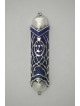 Blue and Turquoise Mezuzah Case with Custom Enamel , Avi Nadav Mezuzah