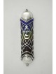 Étui Mezuzah bleu et turquoise avec émail personnalisé, Avi Nadav Mezuzah