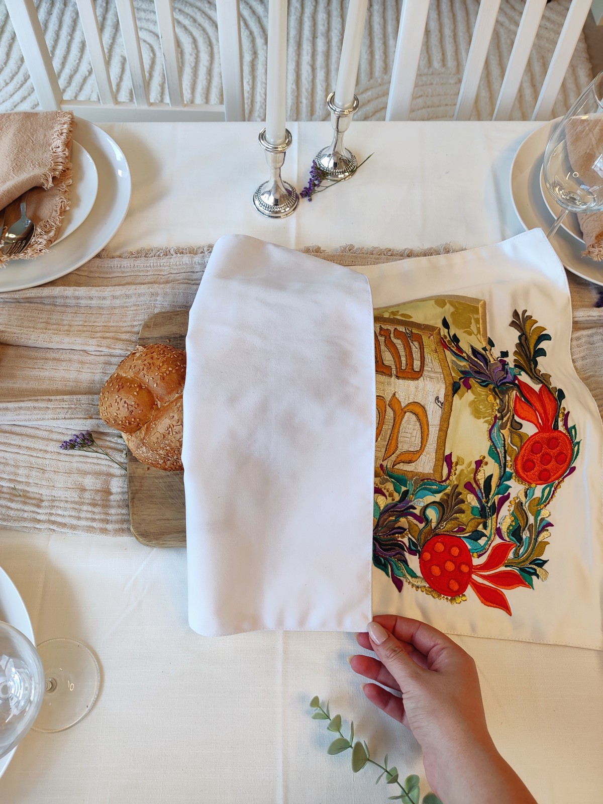 Couverture Challah classique extra large faite à la main avec Co , Couvertures Challah ,