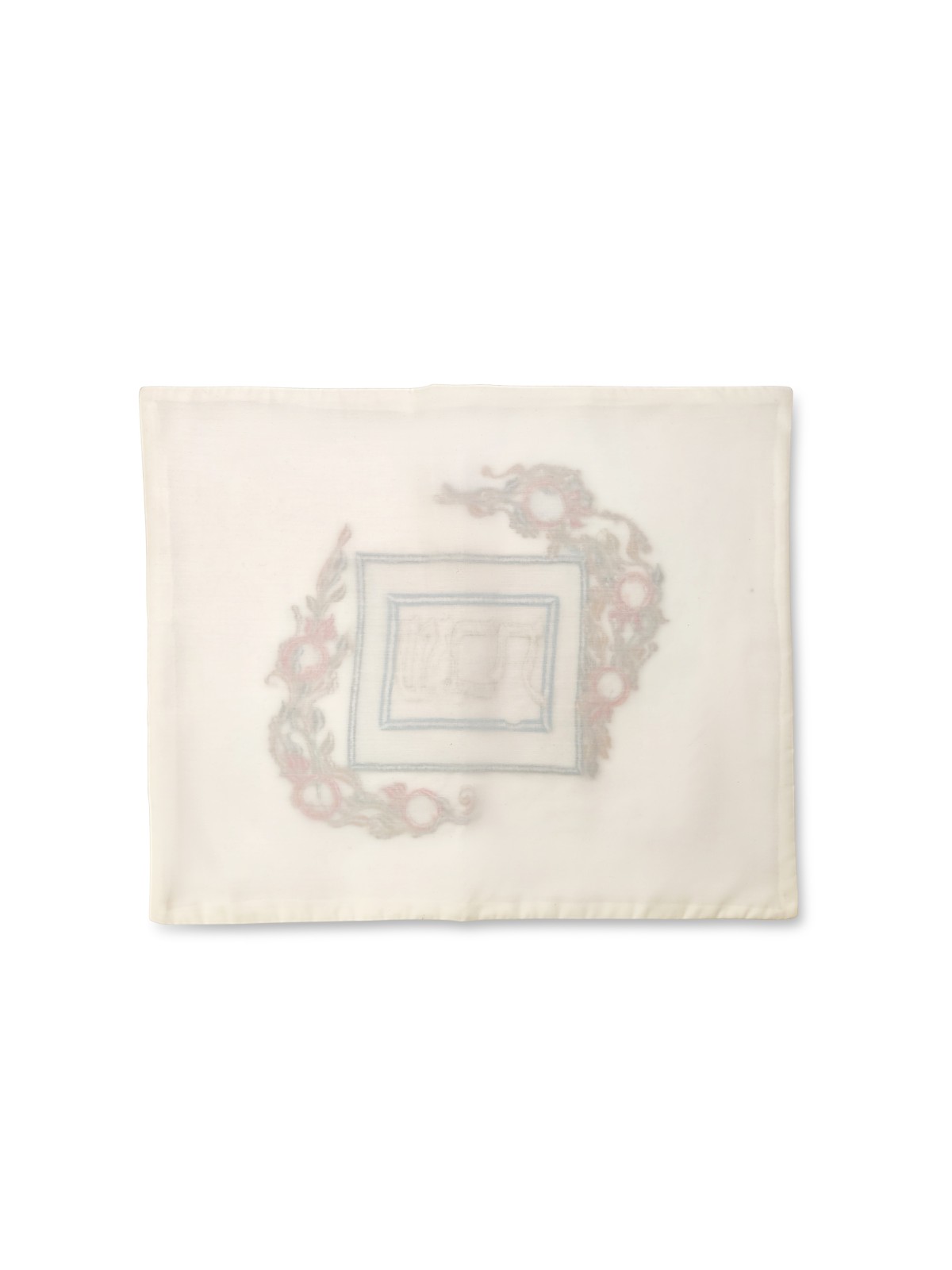 Couverture Challah brodée blanche classique avec Pomeg, couvertures Challah,