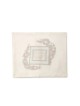 Couverture Challah brodée blanche classique avec Pomeg, couvertures Challah,