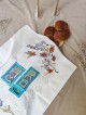 Grandes feuilles élégantes brodées de couverture de Challah, couvertures de Challah,
